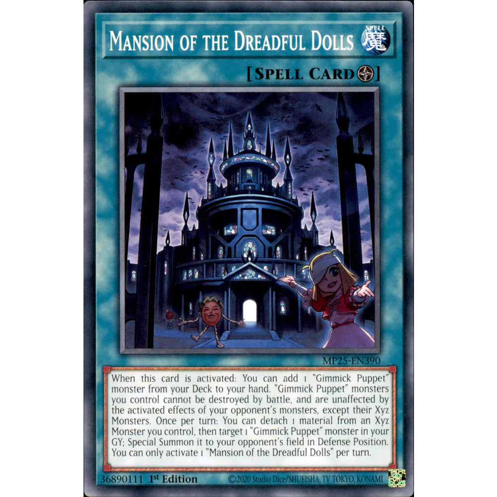 Mansion of the Dreadful Dolls MP25-EN390 Yu-Gi-Oh! Card from the Mega Tin 2025 Mega Pack Set