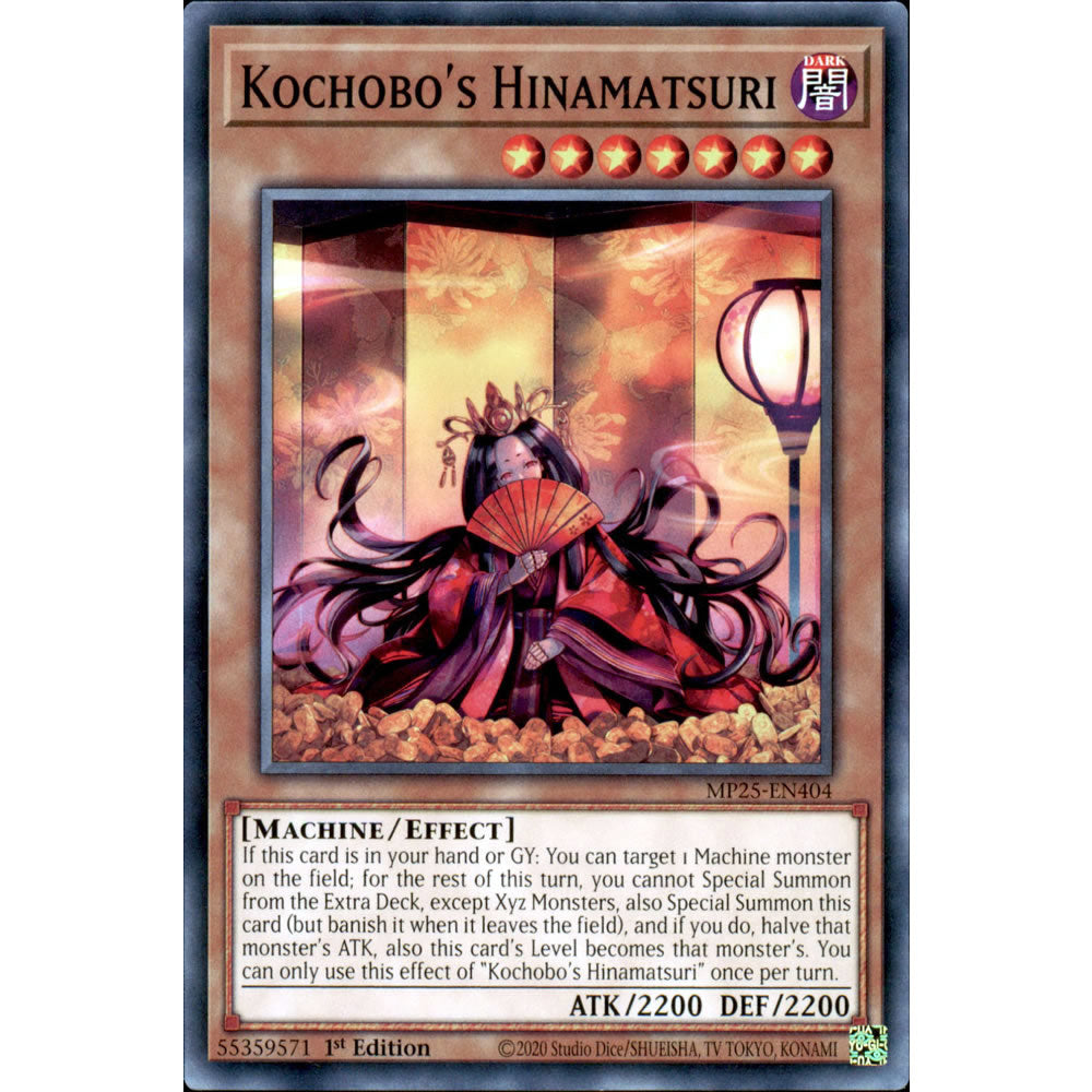 Kochobo's Hinamatsuri MP25-EN404 Yu-Gi-Oh! Card from the Mega Tin 2025 Mega Pack Set
