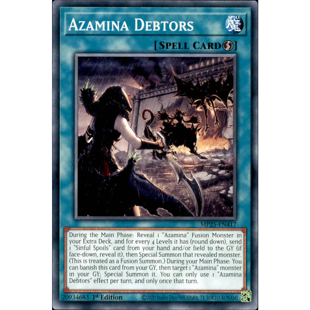 Azamina Debtors MP25-EN417 Yu-Gi-Oh! Card from the Mega Tin 2025 Mega Pack Set