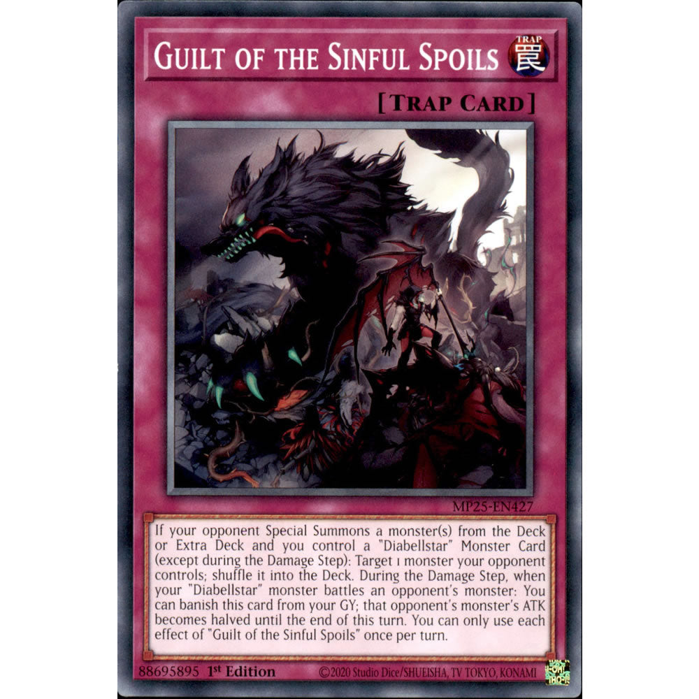 Guilt of the Sinful Spoils MP25-EN427 Yu-Gi-Oh! Card from the Mega Tin 2025 Mega Pack Set