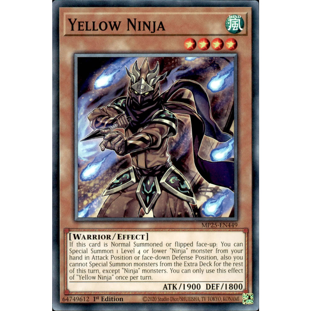 Yellow Ninja MP25-EN449 Yu-Gi-Oh! Card from the Mega Tin 2025 Mega Pack Set