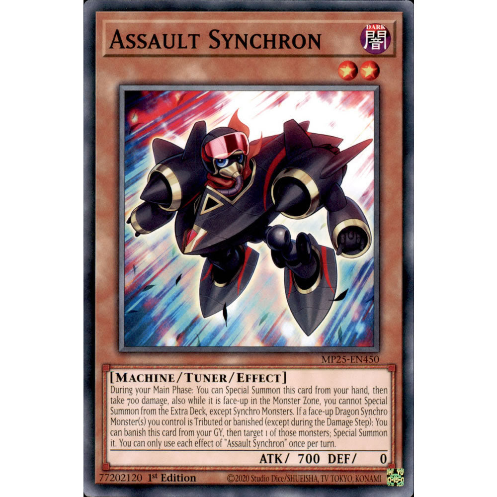 Assault Synchron MP25-EN450 Yu-Gi-Oh! Card from the Mega Tin 2025 Mega Pack Set