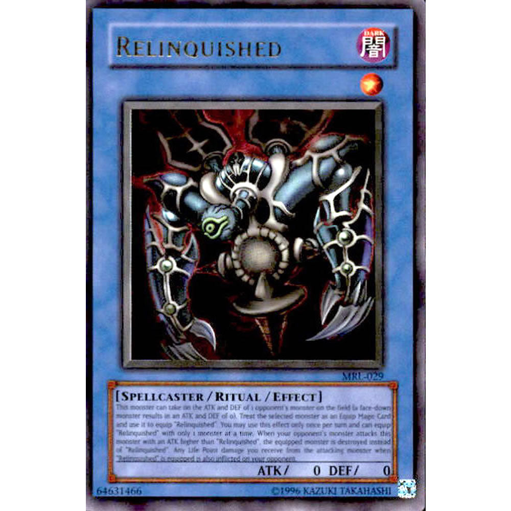 Relinquished MRL-029 Yu-Gi-Oh! Card from the Magic Ruler Set