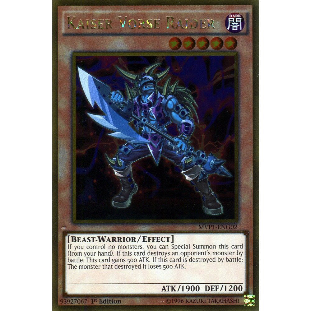 yugioh card vorse raider Kaiser Vorse Raider MVP1-ENG02 Yu-Gi-Oh! Card