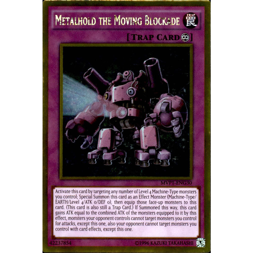 Metalhold the Moving Blockade MVP1-ENG30 Yu-Gi-Oh! Card from the The Dark Side of Dimensions Movie Gold Edition Set