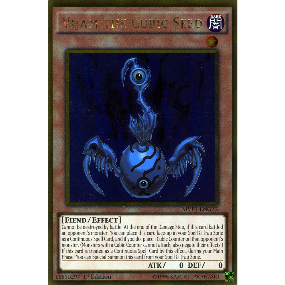 Vijam the Cubic Seed MVP1-ENG32 Yu-Gi-Oh! Card from the The Dark Side of Dimensions Movie Gold Edition Set
