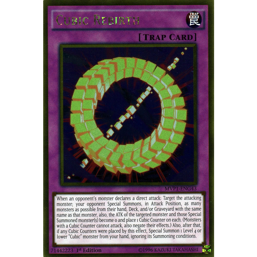 Cubic Rebirth MVP1-ENG43 Yu-Gi-Oh! Card from the The Dark Side of Dimensions Movie Gold Edition Set