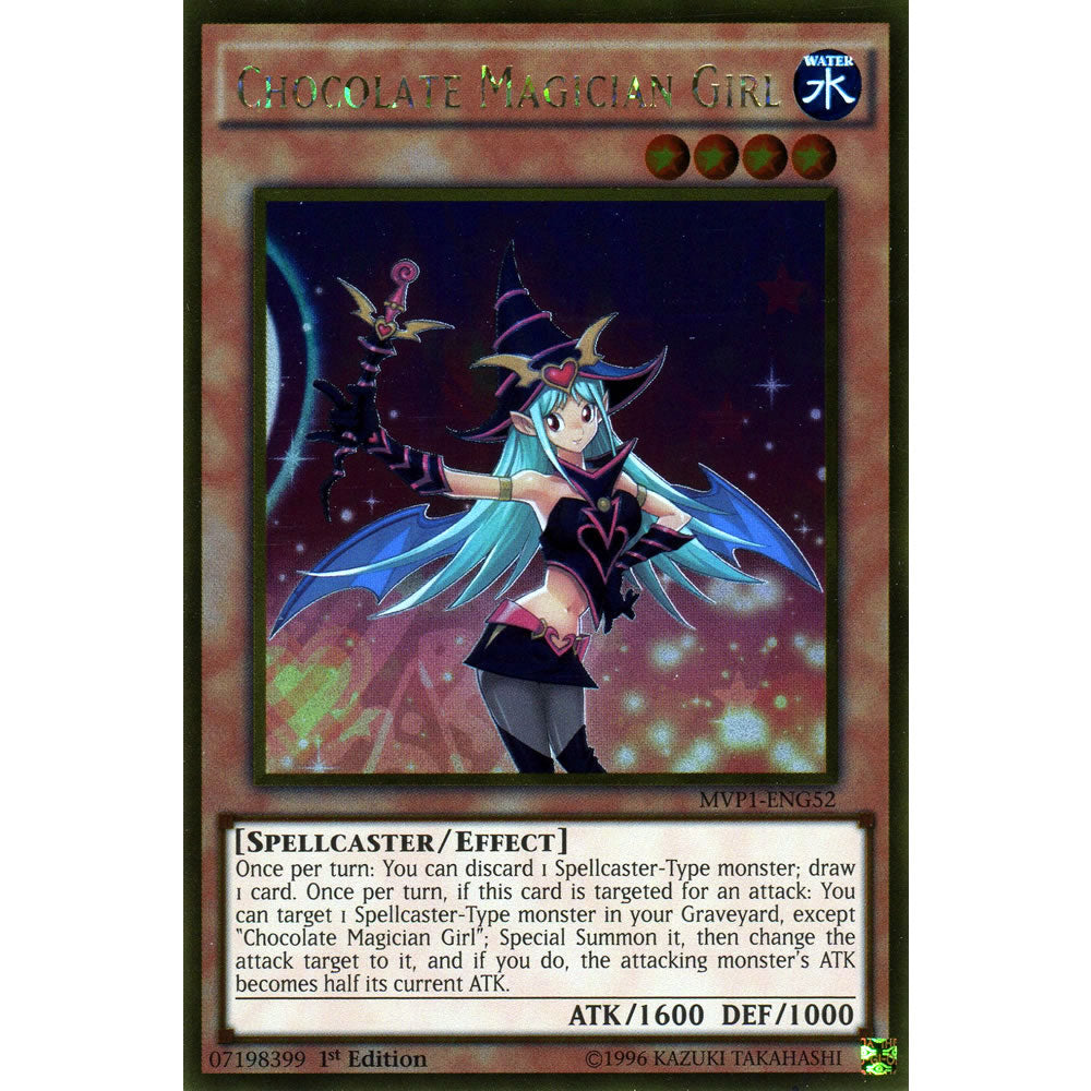 Chocolate Magician Girl MVP1-ENG52 Yu-Gi-Oh! Card from the The Dark Side of Dimensions Movie Gold Edition Set