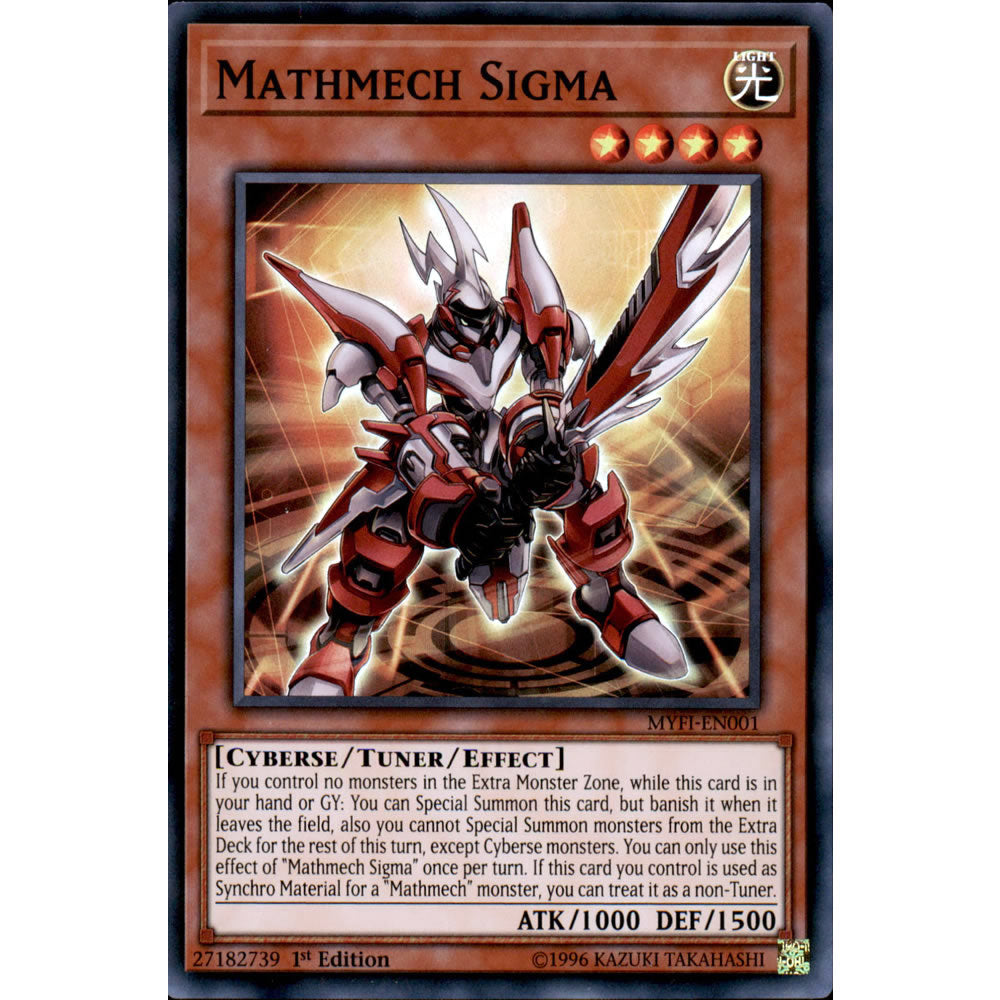 Mathmech Sigma MYFI-EN001 Yu-Gi-Oh! Card from the Mystic Fighters Set