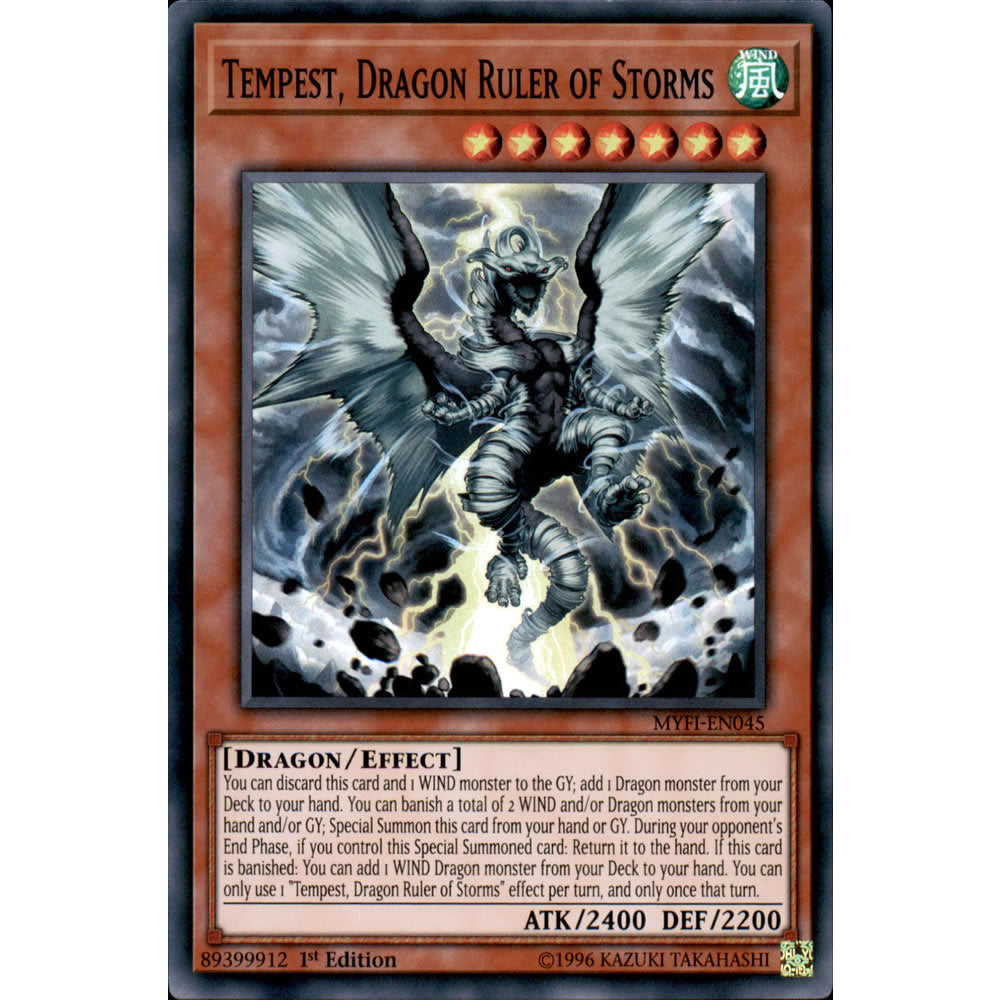 Yu-Gi-Oh! Karte 'Tempest, Dragon Ruler Of Storms' – MYFI-EN045, Super Rare, 1. Edition