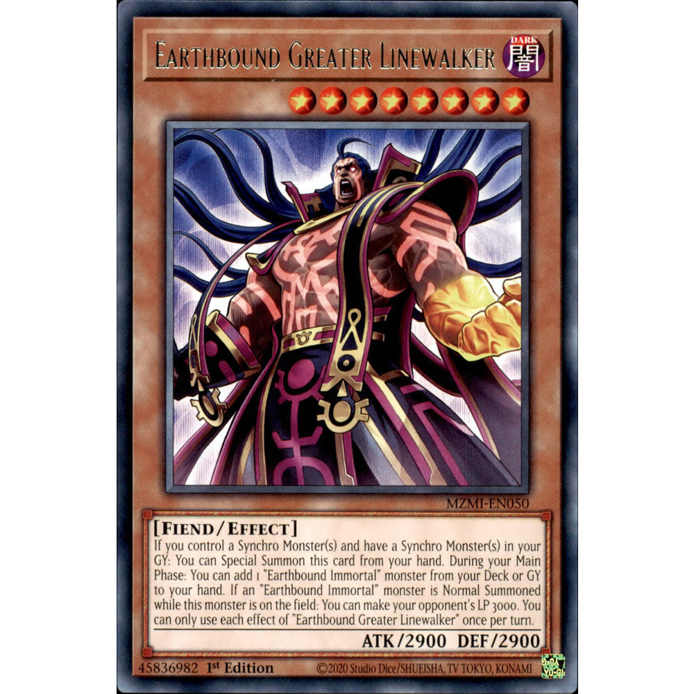 Earthbound Greater Linewalker MZMI-EN050 Yu-Gi-Oh! Card from the Maze of Millennia Set