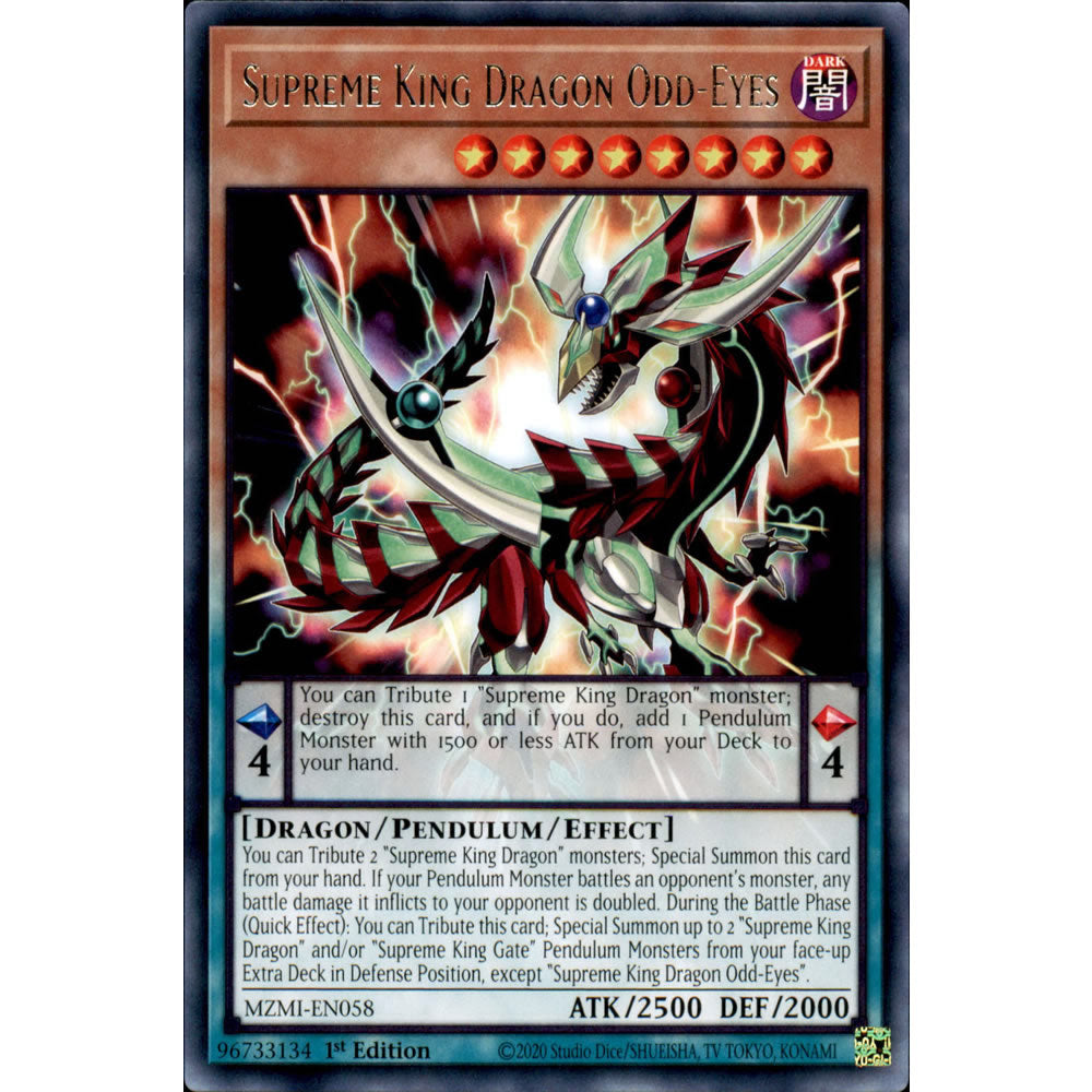 Supreme King Dragon Odd-Eyes MZMI-EN058 Yu-Gi-Oh! Card Supreme King Dragon Odd-Eyes MZMI-EN058 Yu-Gi-Oh! Card