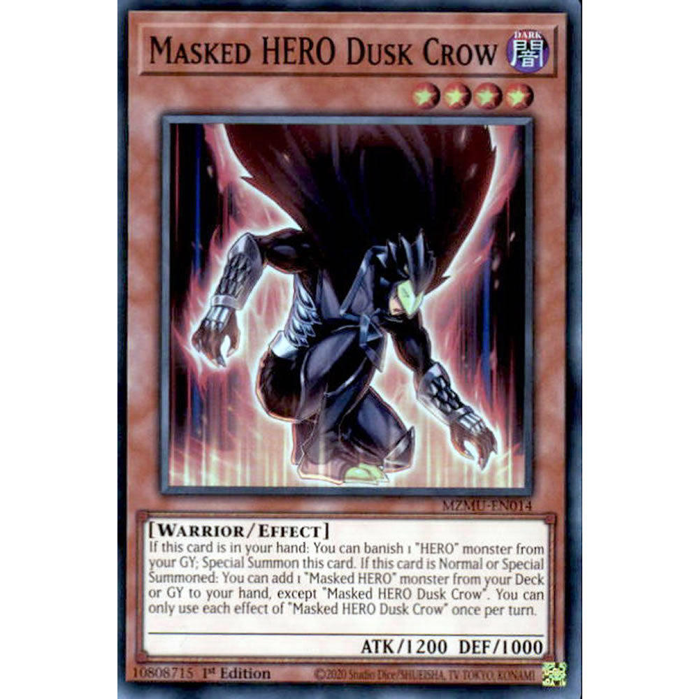 Masked HERO Dusk Crow MZMU-EN014 Yu-Gi-Oh! Card from the Maze of Muertos Set