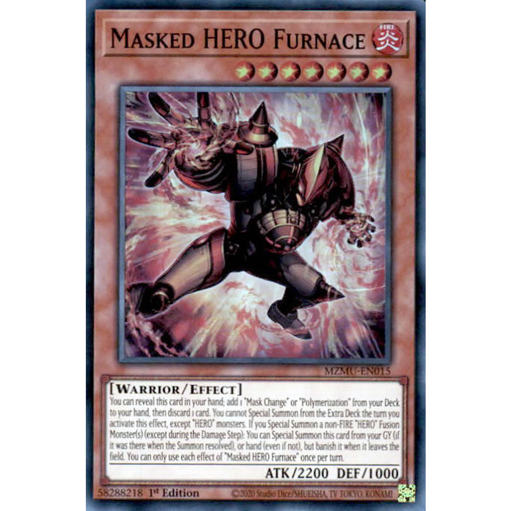 Masked HERO Furnace MZMU-EN015 Yu-Gi-Oh! Card from the Maze of Muertos Set