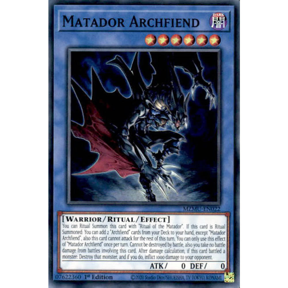 Matador Archfiend MZMU-EN022 Yu-Gi-Oh! Card from the Maze of Muertos Set