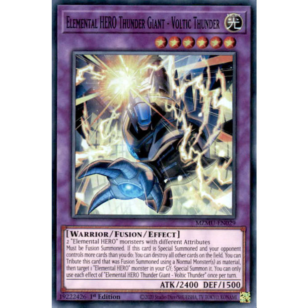Elemental HERO Thunder Giant - Voltic Thunder MZMU-EN029 Elemental HERO Thunder Giant - Voltic Thunder MZMU-EN029