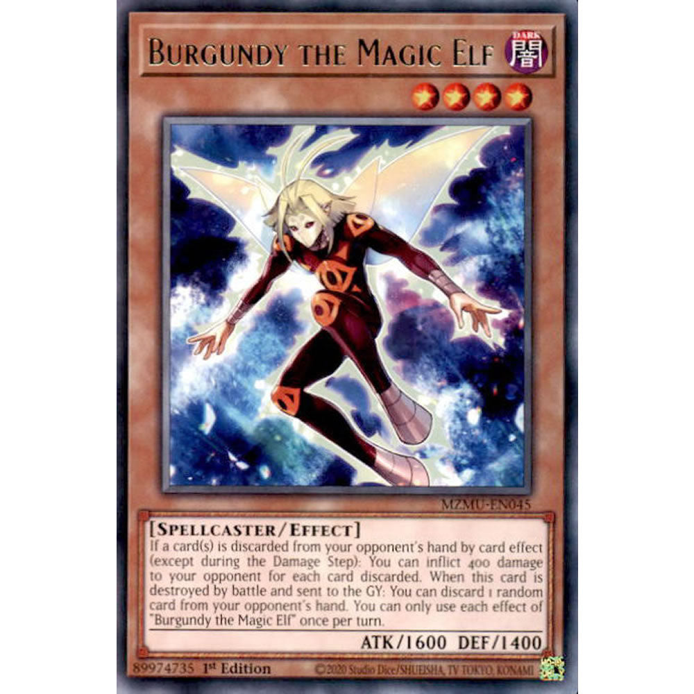 Burgundy the Magic Elf MZMU-EN045 Yu-Gi-Oh! Card from the Maze of Muertos Set