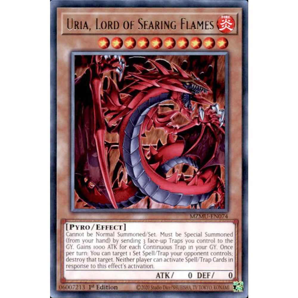 Uria, Lord of Searing Flames MZMU-EN074 Yu-Gi-Oh! Card from the Maze of Muertos Set