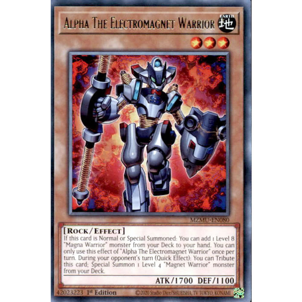 Alpha The Electromagnet Warrior MZMU-EN080 Yu-Gi-Oh! Card from the Maze of Muertos Set