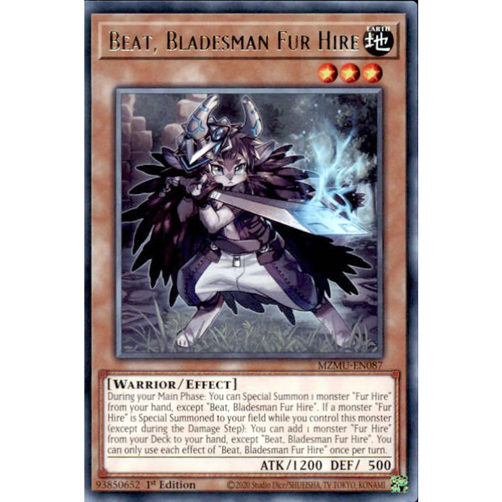 Beat, Bladesman Fur Hire MZMU-EN087 Yu-Gi-Oh! Card from the Maze of Muertos Set
