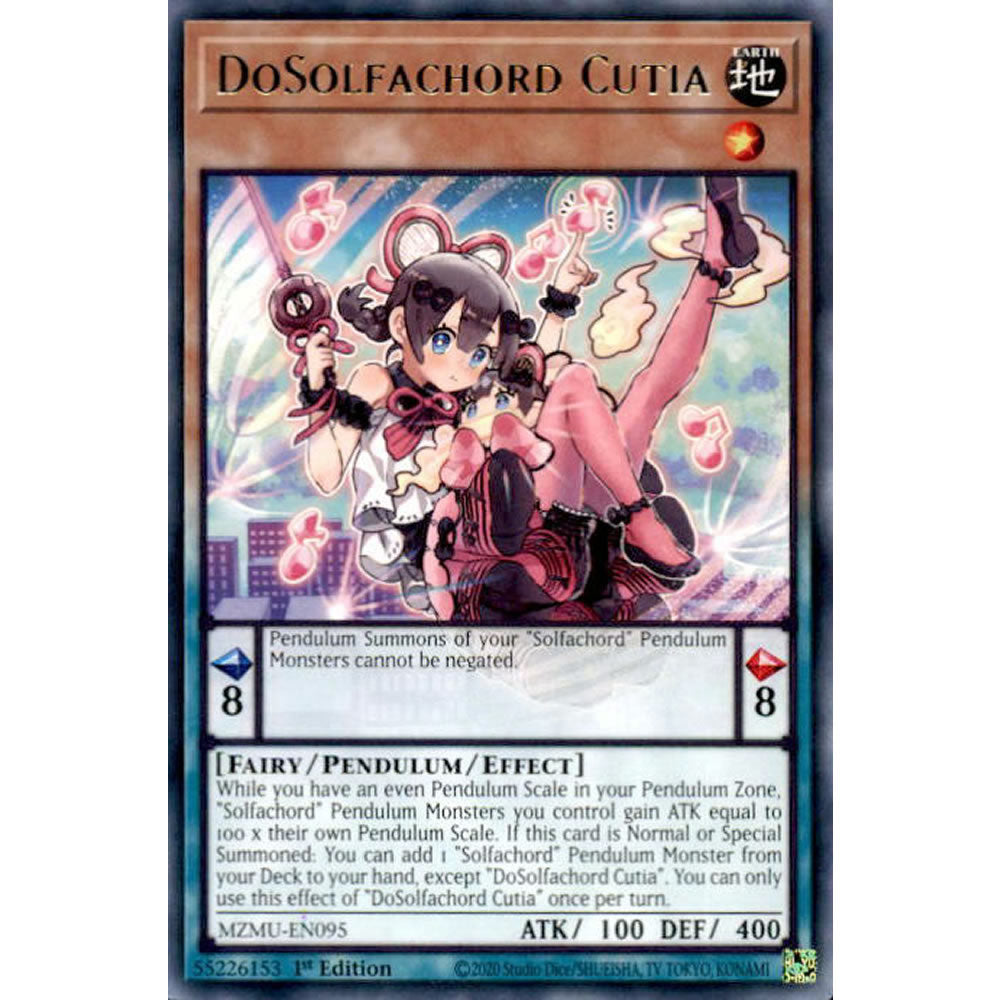 DoSolfachord Cutia MZMU-EN095 Yu-Gi-Oh! Card from the Maze of Muertos Set