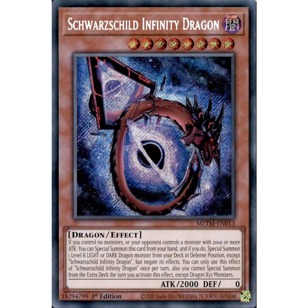 yugioh infinity card Schwarzschild Infinity Dragon MZTM-EN013 Yu-Gi-Oh! Card