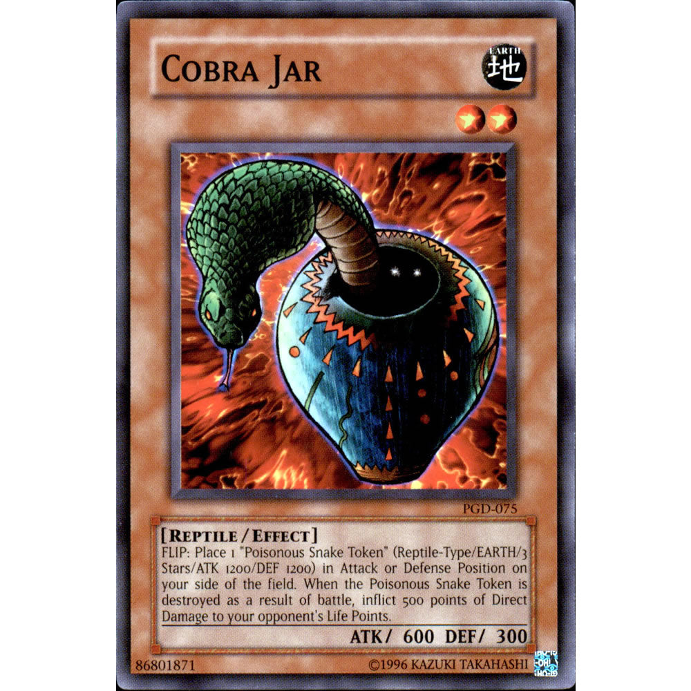 Cobra Jar PGD-075 Yu-Gi-Oh! Card from the Pharaonic Guardian Set