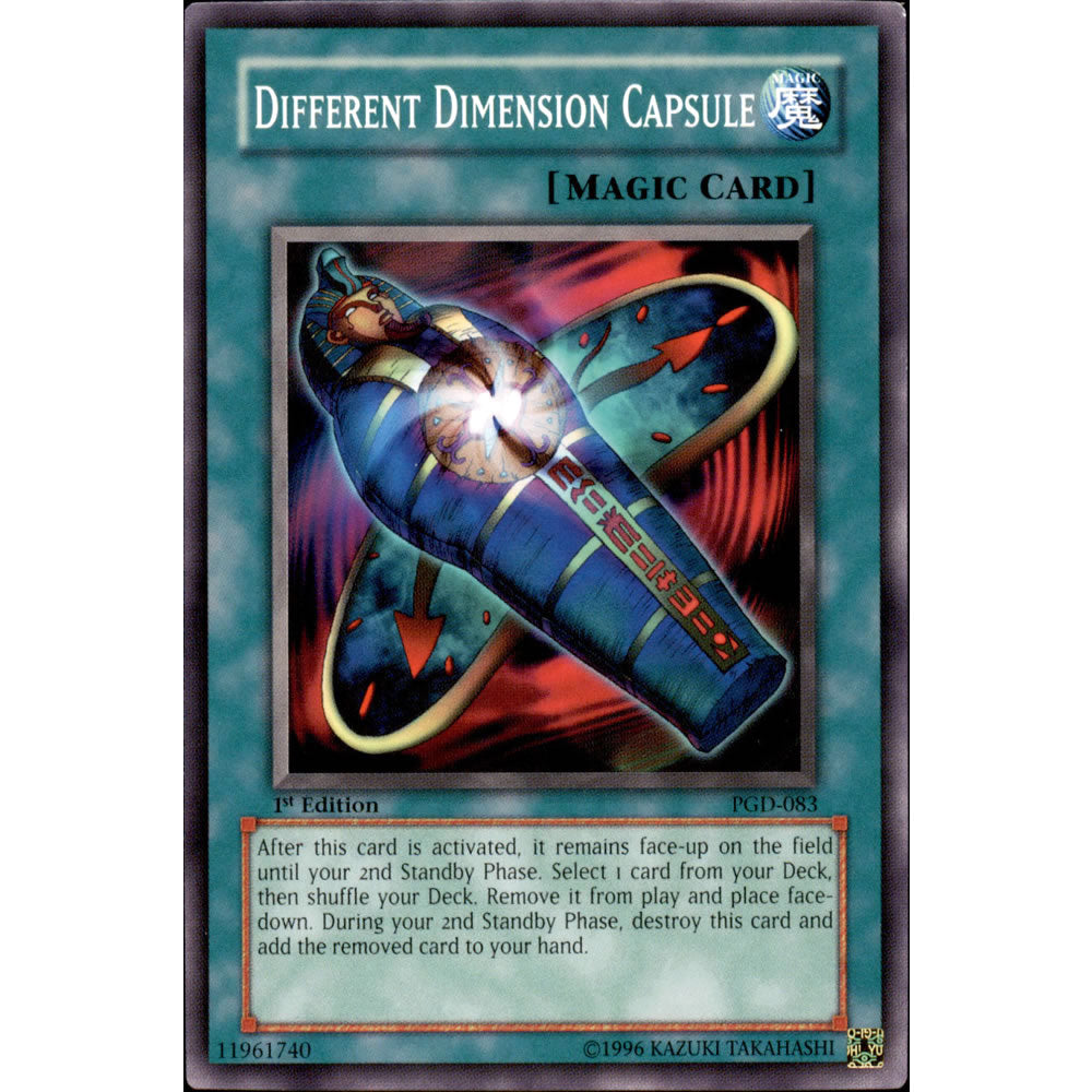 Different Dimension Capsule PGD-083 Yu-Gi-Oh! Card from the Pharaonic Guardian Set