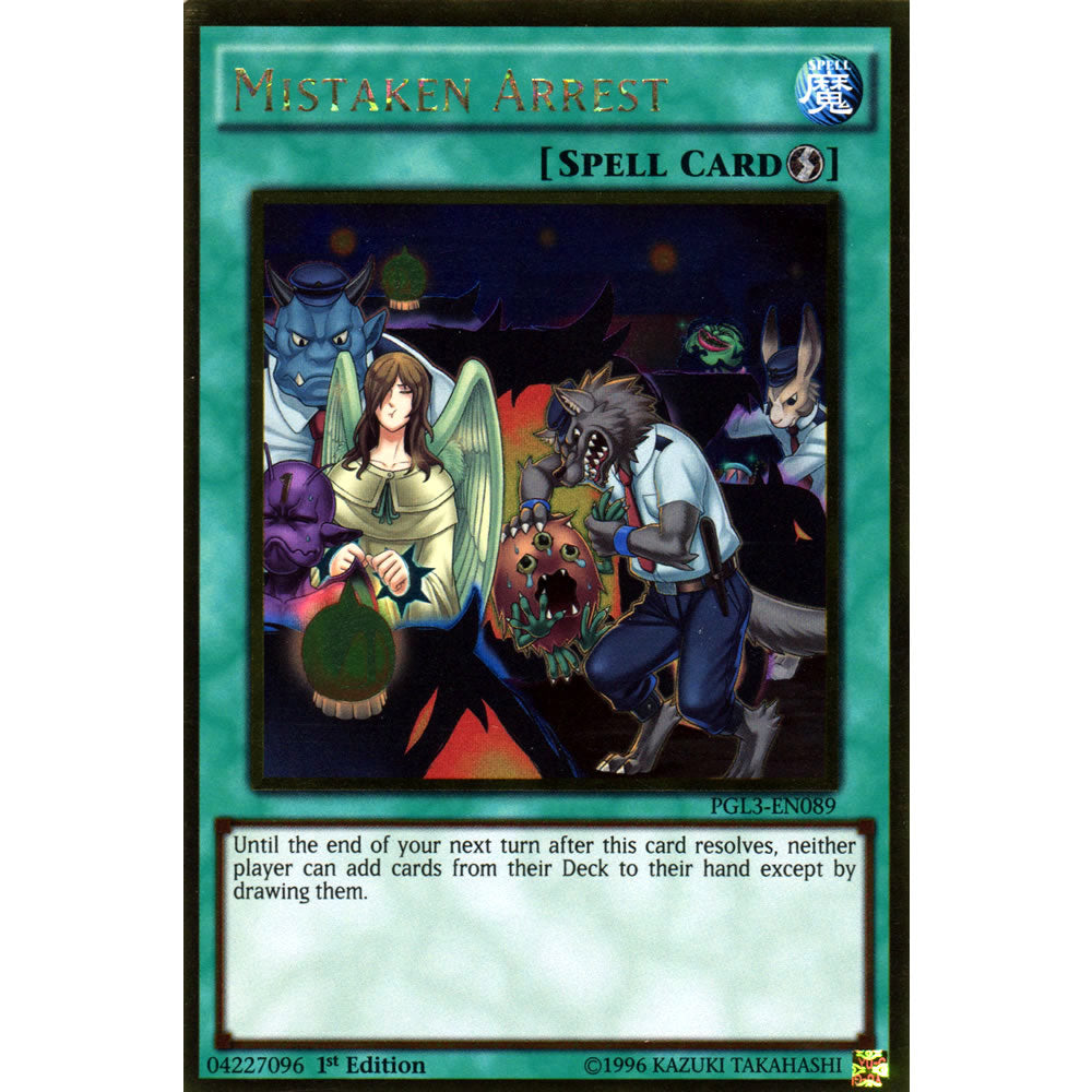 Mistaken Arrest PGL3-EN089 Yu-Gi-Oh! Card from the Premium Gold: Infinite Gold Set