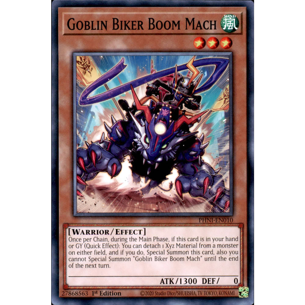 Goblin Biker Boom Mach PHNI-EN010 Yu-Gi-Oh! Card Goblin Biker Boom Mach PHNI-EN010 Yu-Gi-Oh! Card