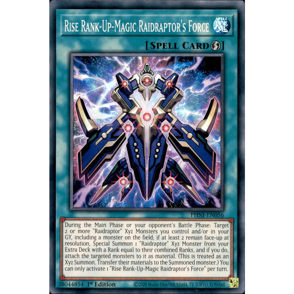 Rise Rank-Up-Magic Raidraptor's Force PHNI-EN056 Yu-Gi-Oh! Card from the Phantom Nightmare Set