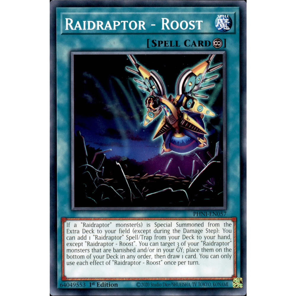Raidraptor - Roost PHNI-EN057 Yu-Gi-Oh! Card Raidraptor - Roost PHNI-EN057 Yu-Gi-Oh! Card