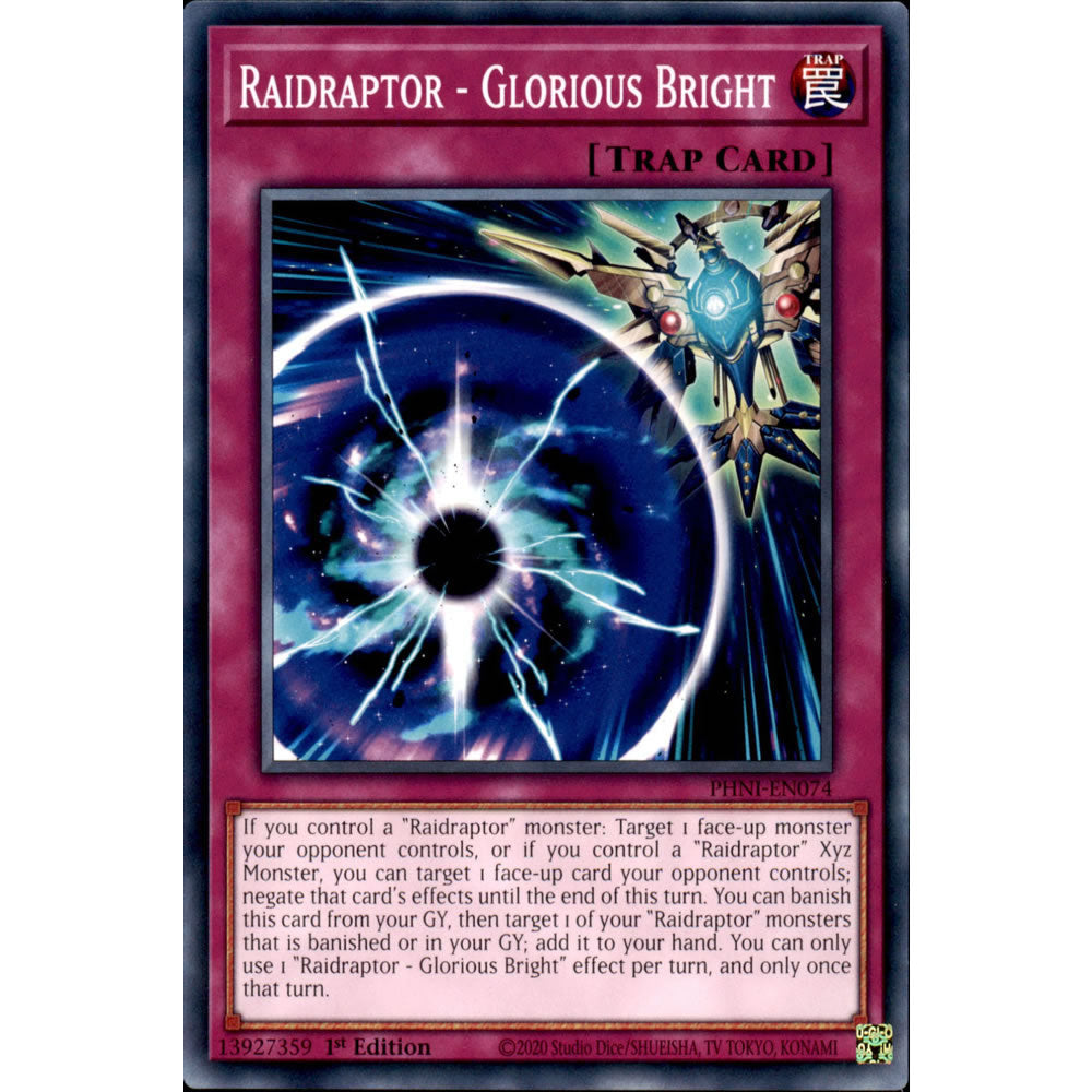 Raidraptor - Glorious Bright PHNI-EN074 Yu-Gi-Oh! Card Raidraptor - Glorious Bright PHNI-EN074 Yu-Gi-Oh! Card