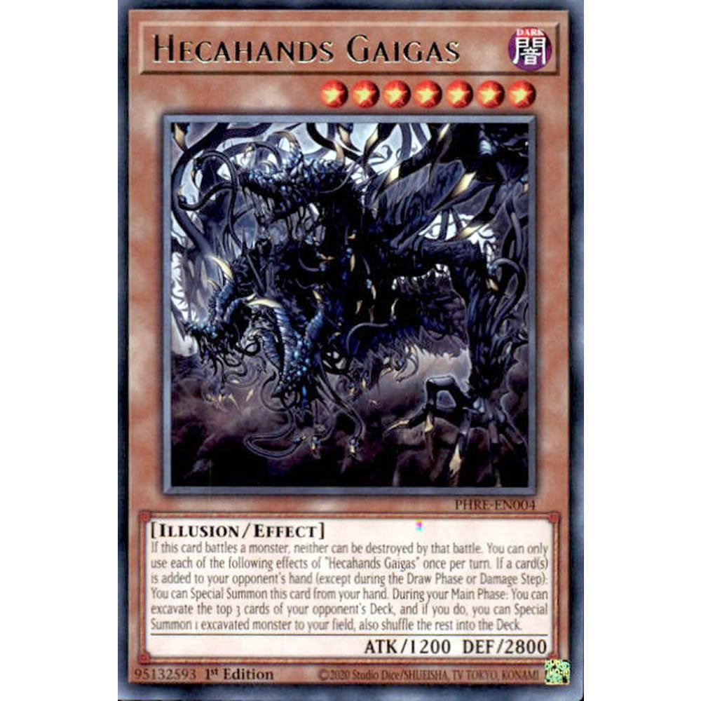 Hecahands Gaigas PHRE-EN004 Yu-Gi-Oh! Card from the Phantom Revenge Set