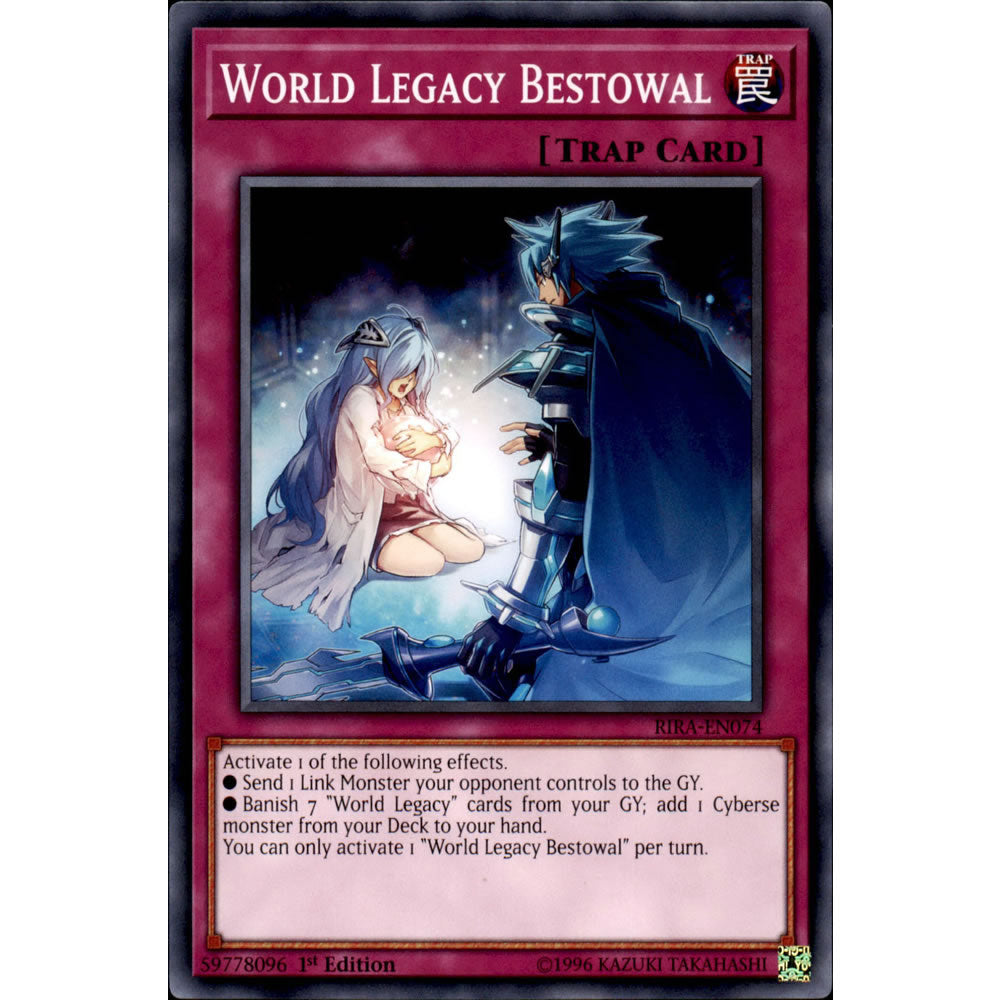 World Legacy Bestowal RIRA-EN074 Yu-Gi-Oh! Card from the Rising Rampage Set