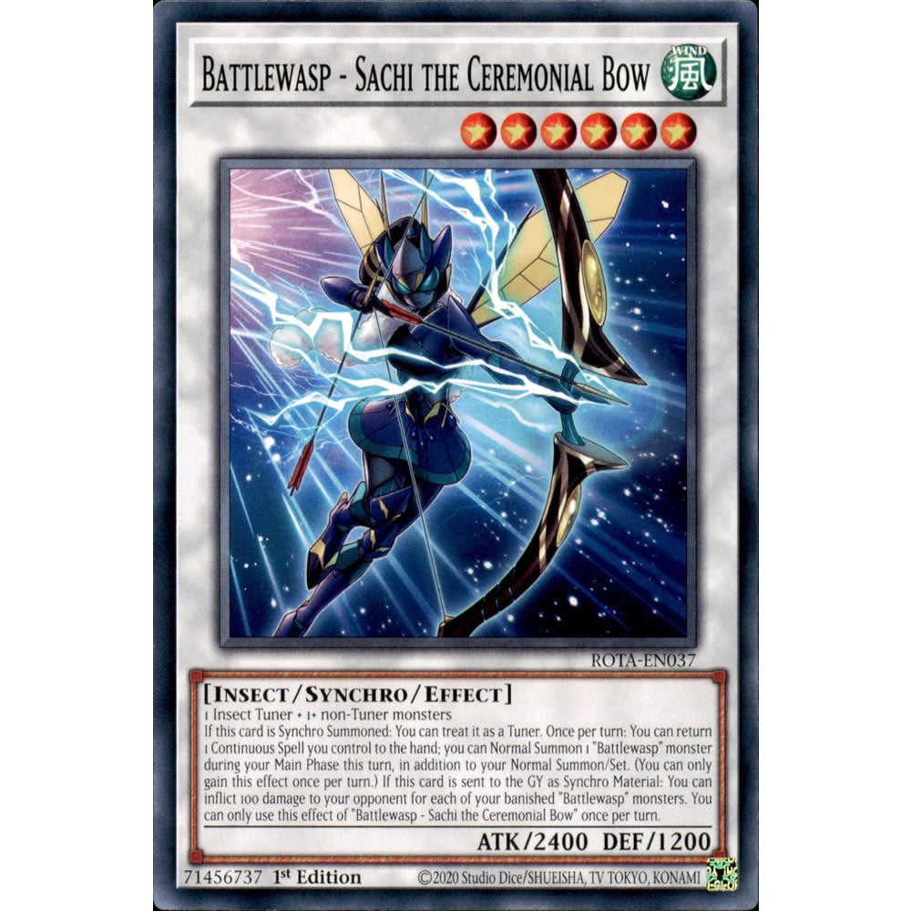 Battlewasp - Sachi the Ceremonial Bow ROTA-EN037 Yu-Gi-Oh! Card from the Rage of the Abyss Set