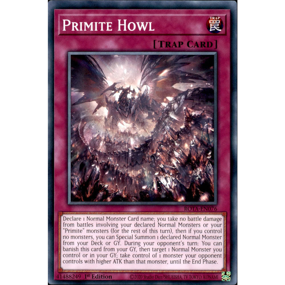 Primite Howl ROTA-EN076 Yu-Gi-Oh! Card - Deckboosters Primite Howl ROTA-EN076 Yu-Gi-Oh! Card - Deckboosters