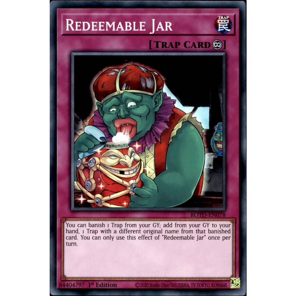 Redeemable Jar ROTD-EN078 Yu-Gi-Oh! Card from the Rise of the Duelist Set