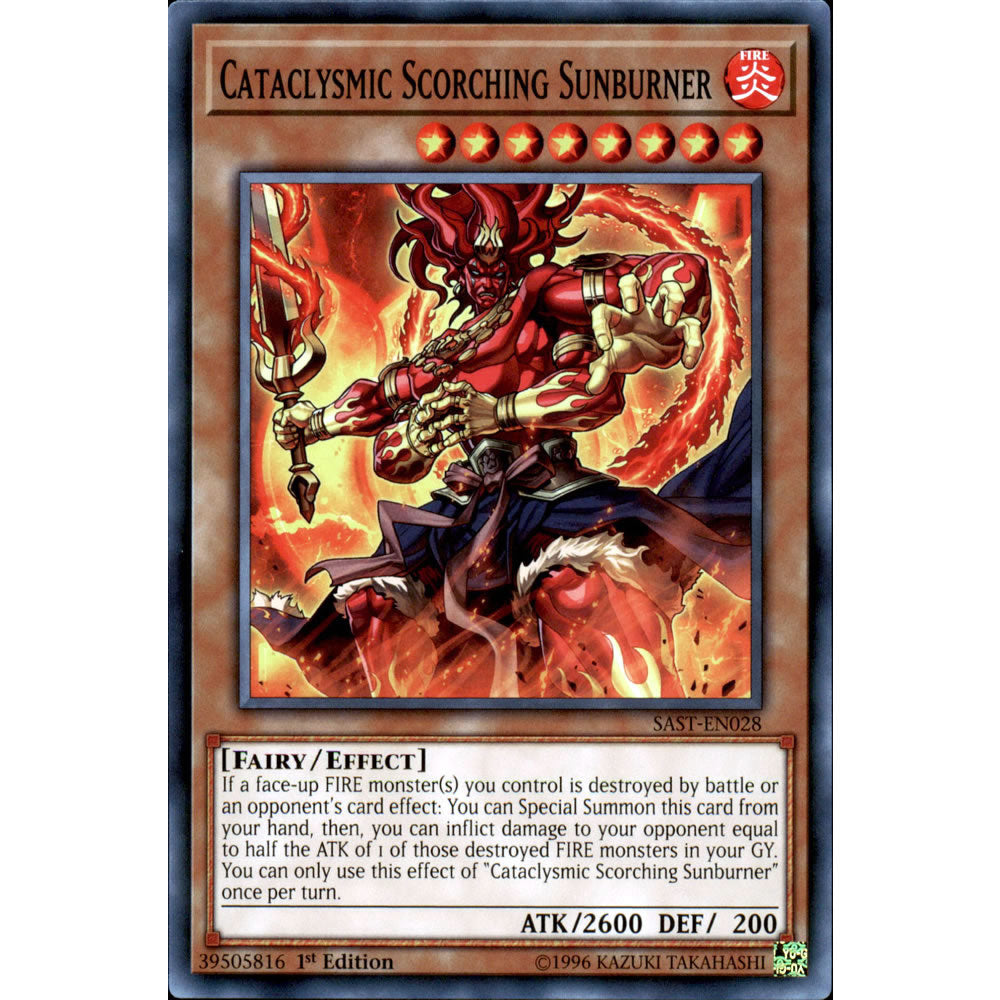 Cataclysmic Scorching Sunburner SAST-EN028 Yu-Gi-Oh! Card from the Savage Strike Set