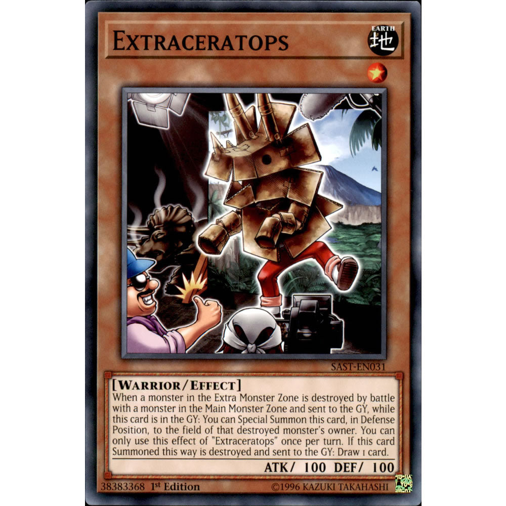 Extraceratops SAST-EN031 Yu-Gi-Oh! Card from the Savage Strike Set