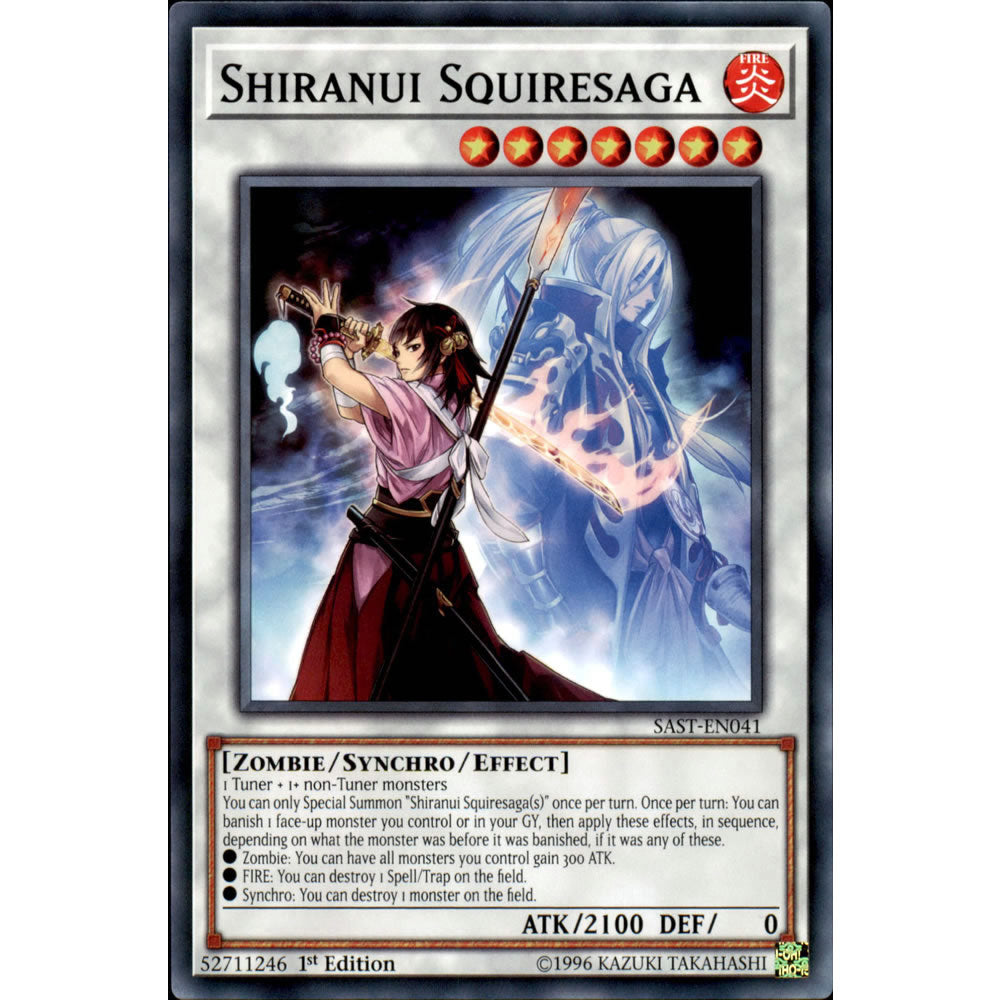 Shiranui Squiresaga SAST-EN041 Yu-Gi-Oh! Card from the Savage Strike Set