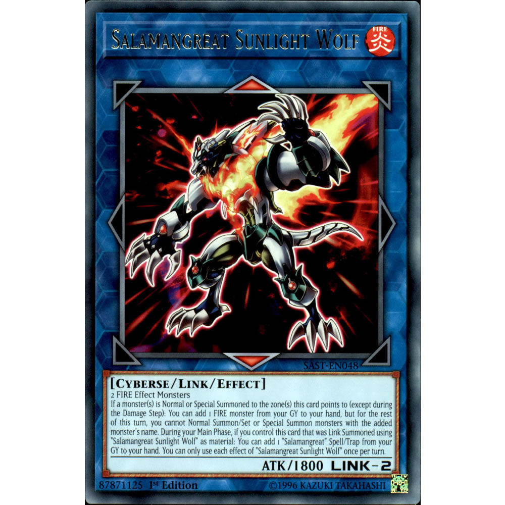 Salamangreat Sunlight Wolf SAST-EN048 Yu-Gi-Oh! Card from the Savage Strike Set