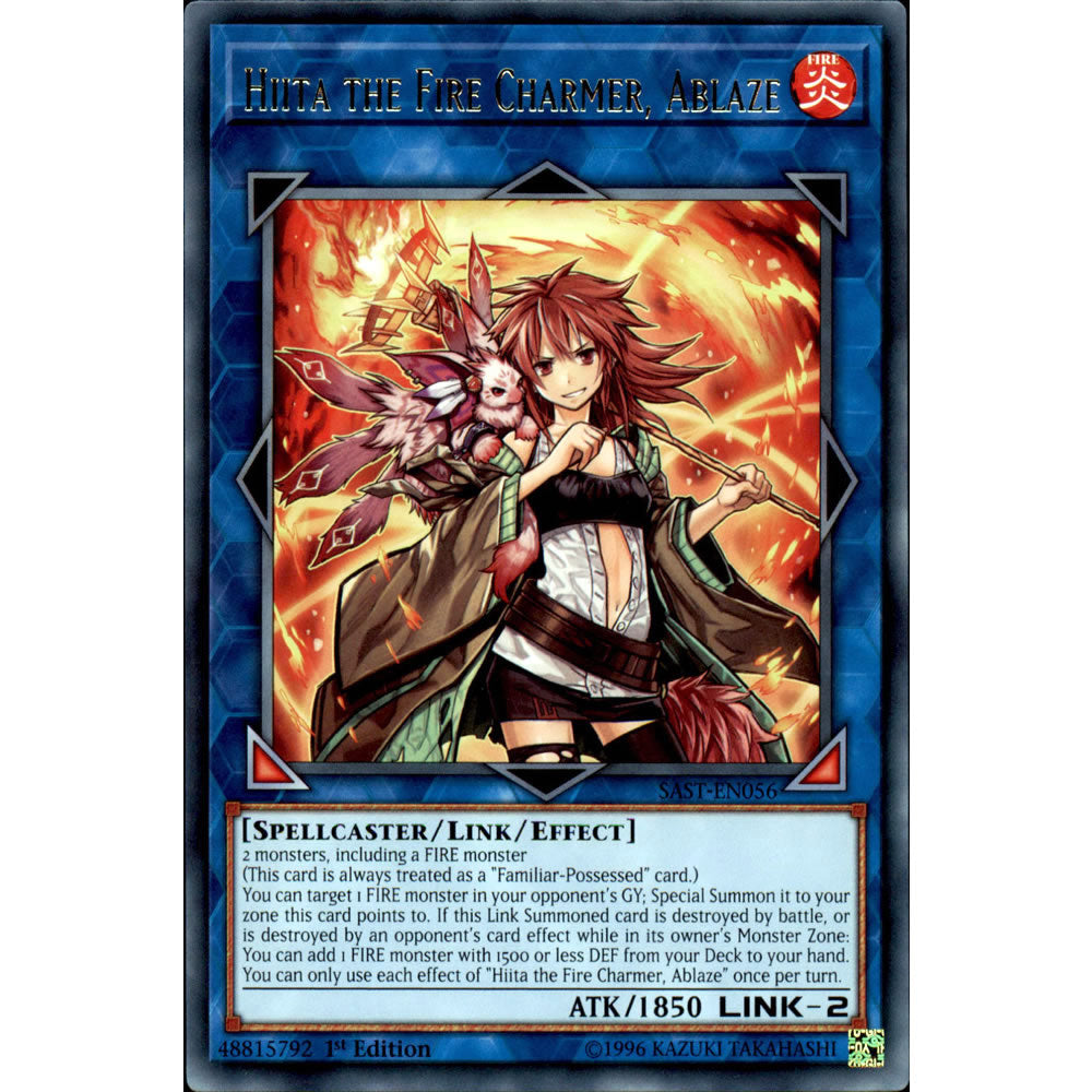 Hiita the Fire Charmer, Ablaze SAST-EN056 Yu-Gi-Oh! Card from the Savage Strike Set