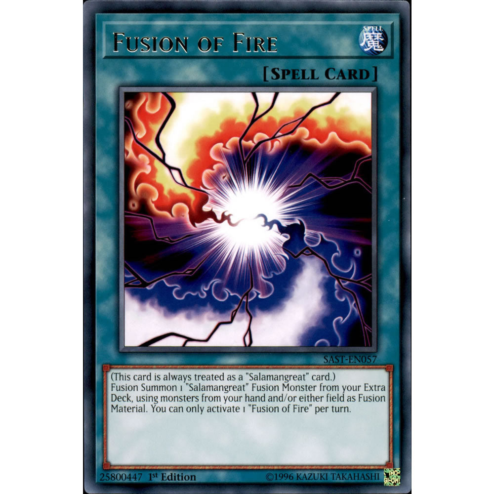 Fusion of Fire SAST-EN057 Yu-Gi-Oh! Card from the Savage Strike Set