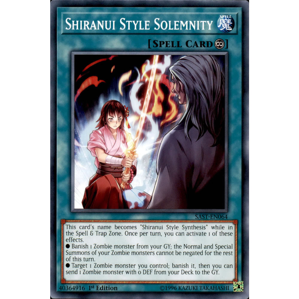 Shiranui Style Solemnity SAST-EN064 Yu-Gi-Oh! Card from the Savage Strike Set