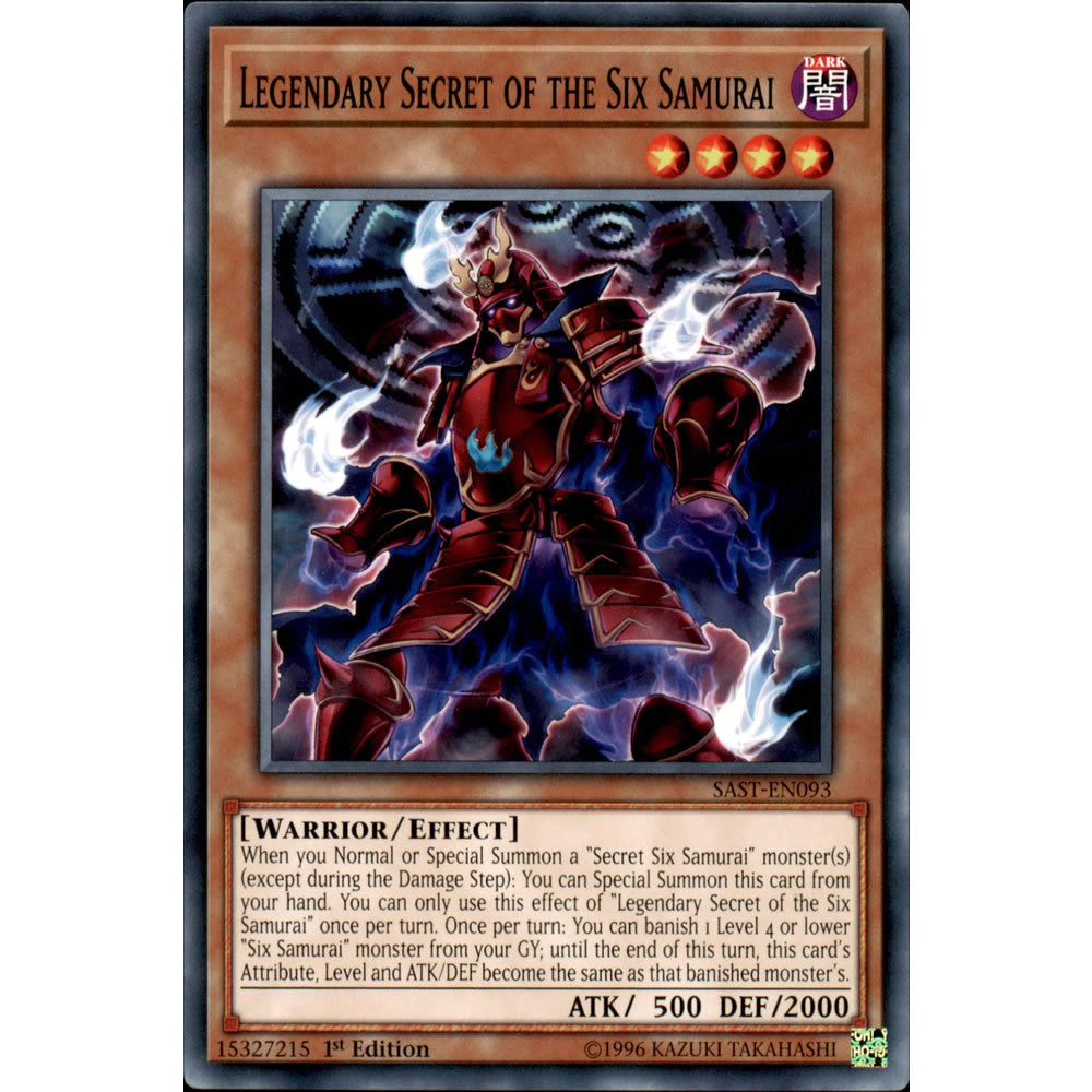 Legendary Secret of the Six Samurai SAST-EN093 Yu-Gi-Oh! Card from the Savage Strike Set