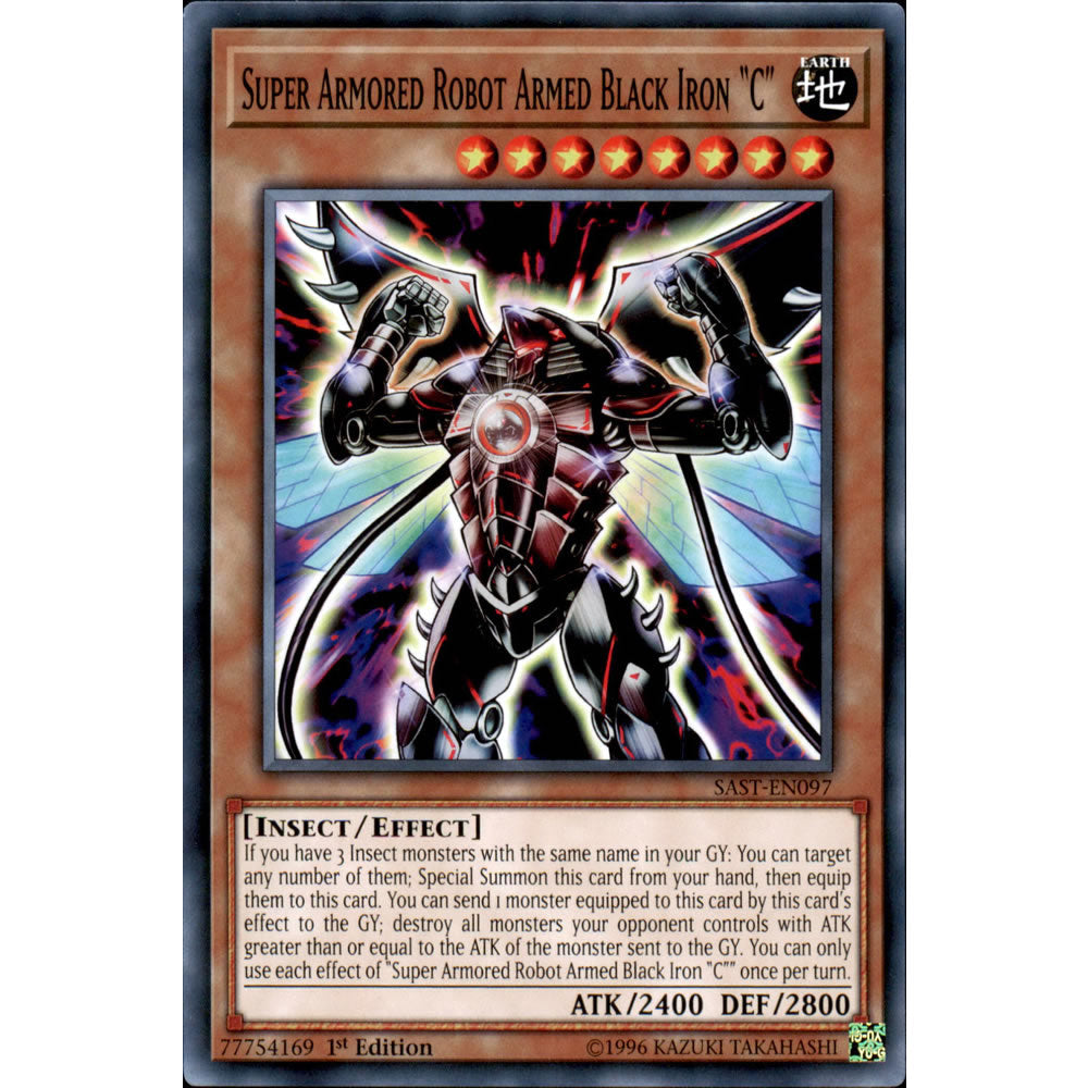 Super Armored Robot Armed Black Iron C SAST-EN097 Yu-Gi-Oh! Card from the Savage Strike Set