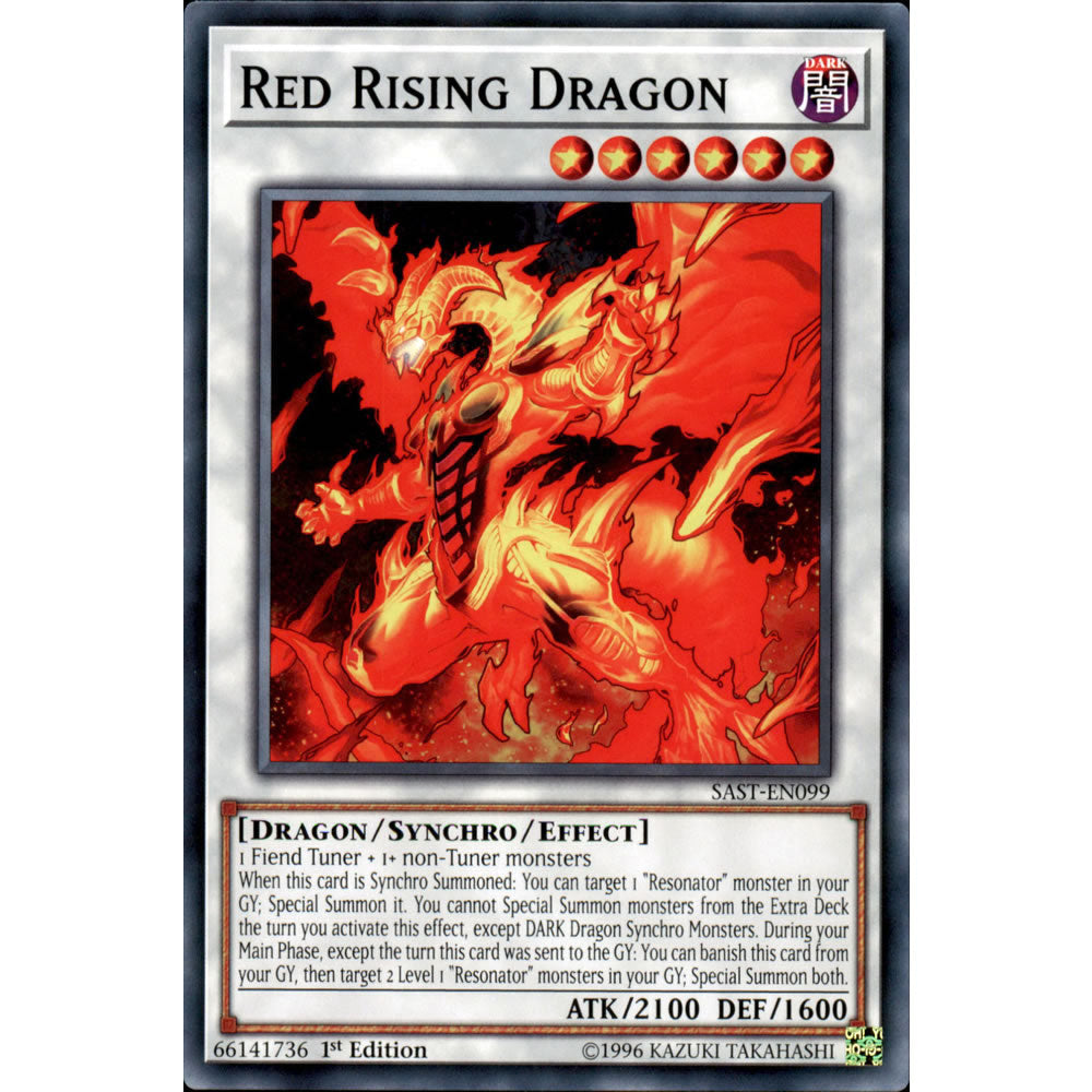 Red Rising Dragon SAST-EN099 Yu-Gi-Oh! Card from the Savage Strike Set