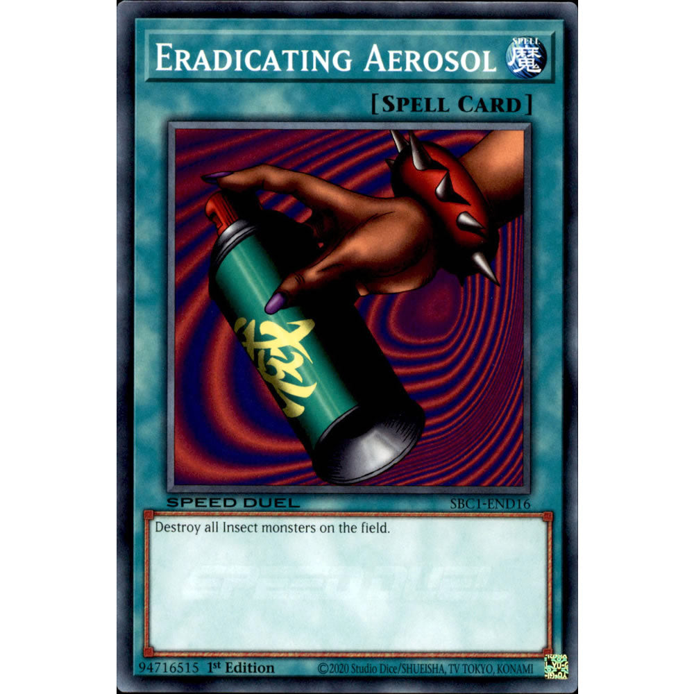 Eradicating Aerosol SBC1-END16 Yu-Gi-Oh! Card from the Speed Duel: Streets of Battle City Set