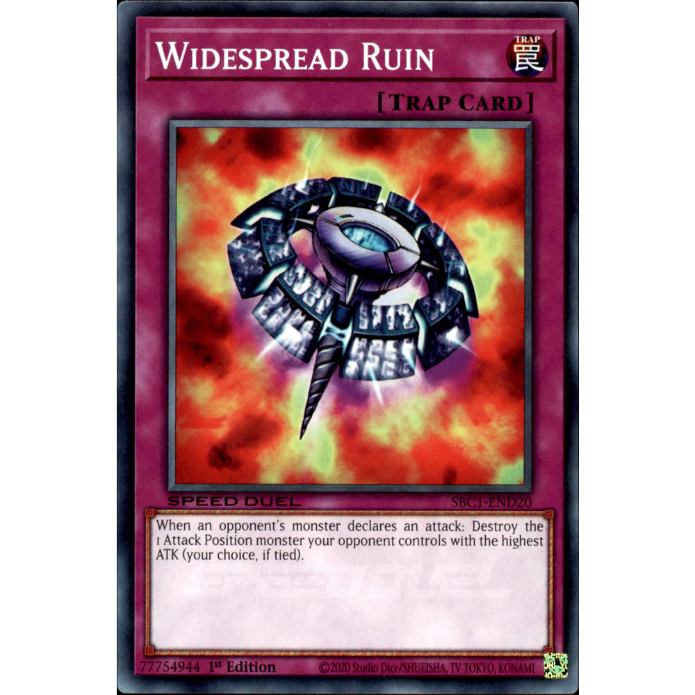 Widespread Ruin SBC1-END20 Yu-Gi-Oh! Card from the Speed Duel: Streets of Battle City Set